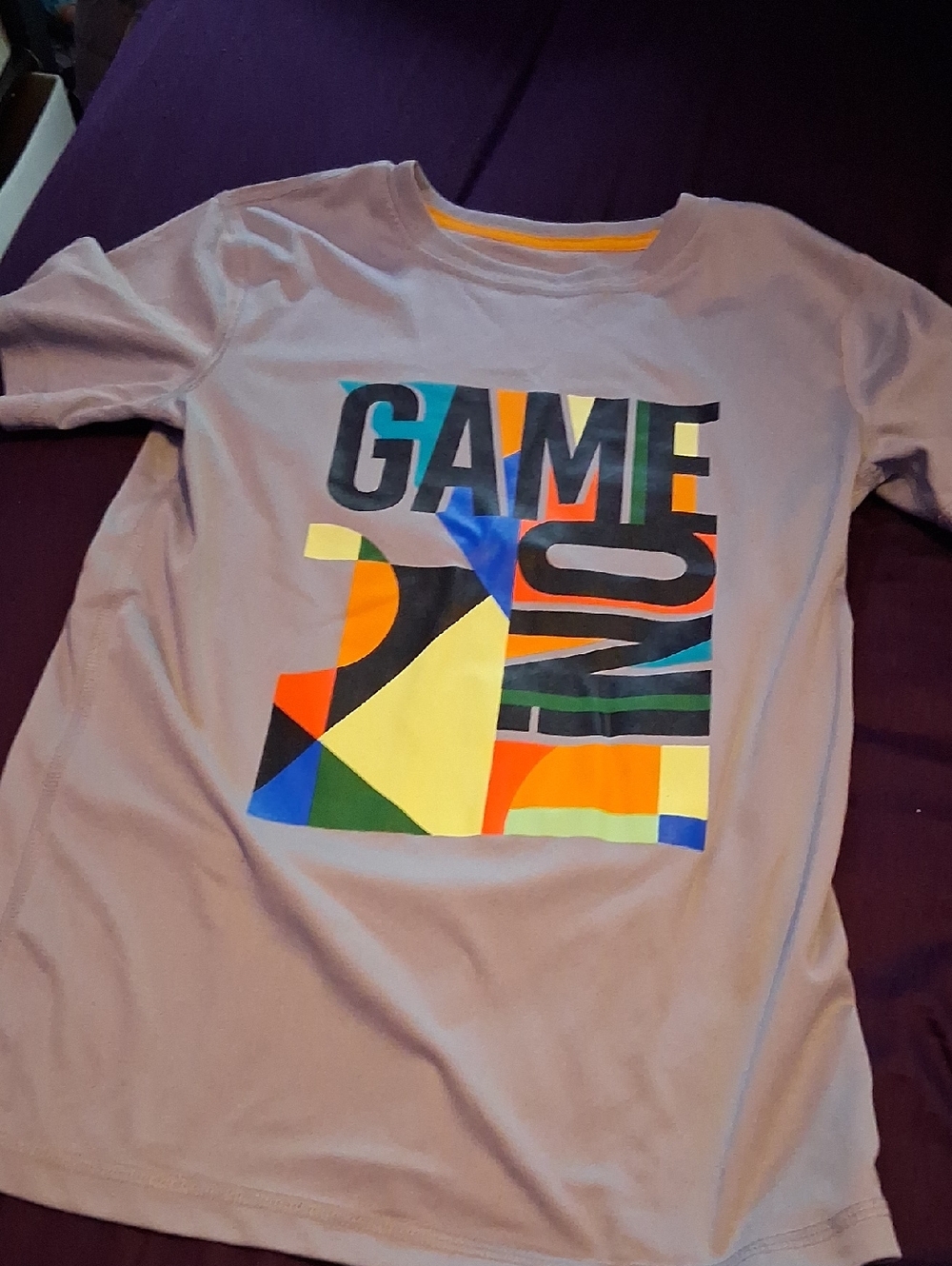 all in motion Lavender Graphic "GAME ON" Tee